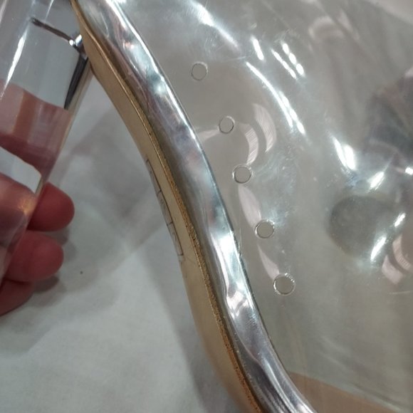 NWOT ALDO Clear plastic w Metallic silver accent high healed booties - Picture 9 of 12